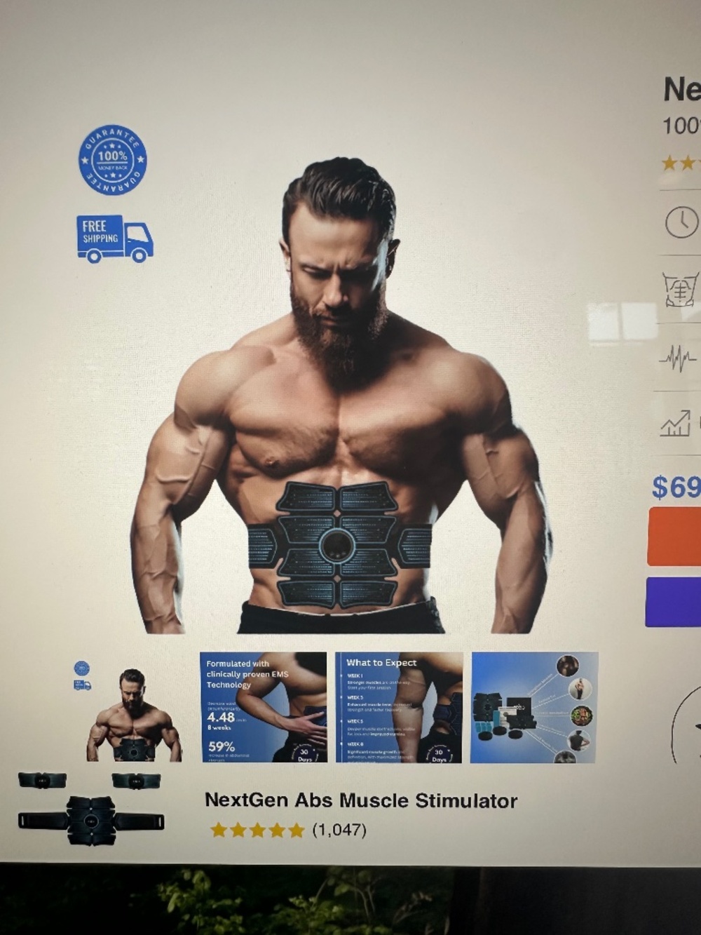 Brand new never opened Ape Born Fitness Next Generation Abs Muscle Stimulator